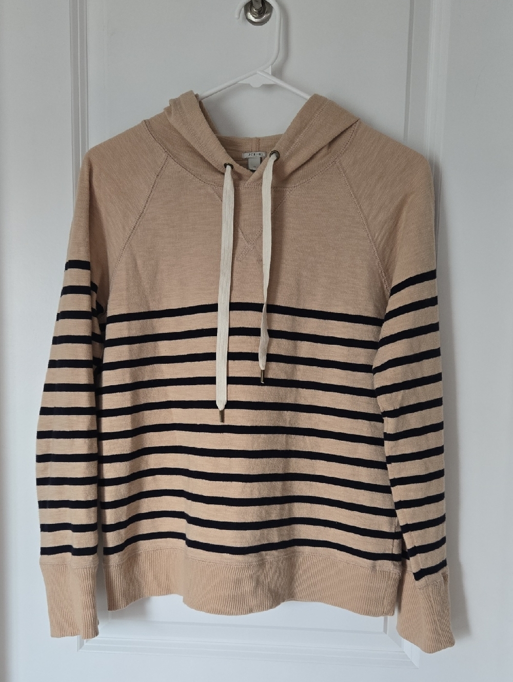 J. Crew Light Beige Hooded Pullover